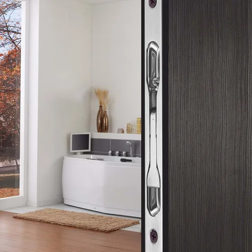 Miniatura 6 de Cerradura de puerta oculta, acero inoxidable 304 plateado 304 de 8 pulgadas de seguridad para puerta, cerradura de perno deslizante de puerta