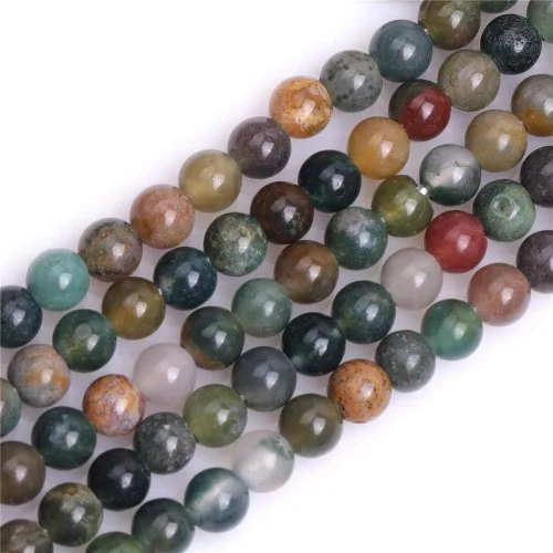 Miniatura 7 de JOE Foreman - Cuentas de ágata india de 0.079 in para hacer joyas con piedras preciosas naturales semipreciosas, redondas, facetadas, 15.0 in