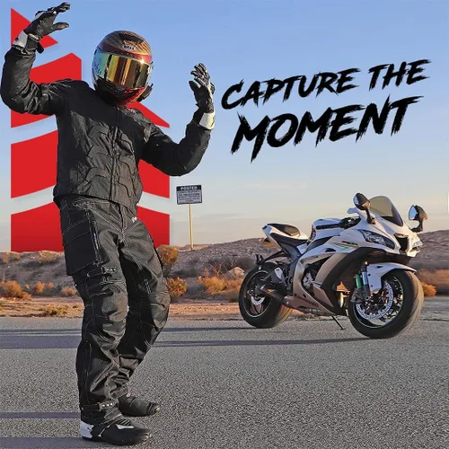 Miniatura 7 de HWK - Pantalones de motocicleta dual sport para hombre con tela de Cordura textil resistente al agua y armadura de protección contra impactos