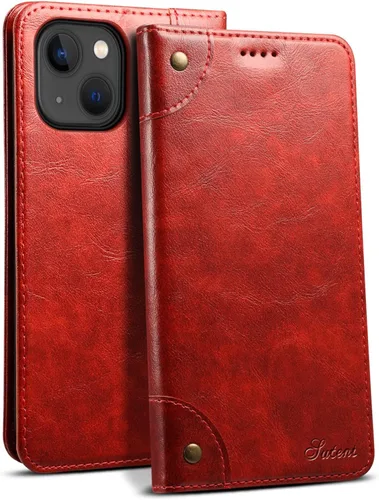 Miniatura 14 de SINIANL Funda tipo cartera compatible con iPhone 14 Plus, con función atril magnético, tarjetero de crédito para iPhone 14 Plus de 6.7 pulgadas