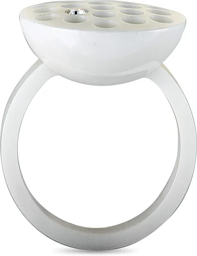 Miniatura 2 de Swatch Moon Illusion Anillo de cristal de cerámica blanca de acero inoxidable