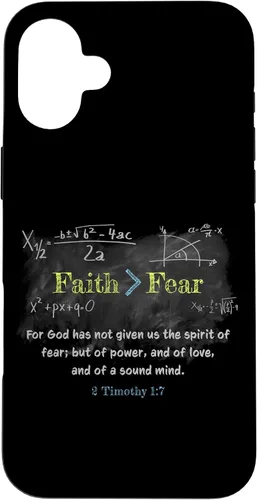Miniatura 23 de Faith > Fear 2 Timothy 1:7 Christian Verse Math Equation Case for iPhone 17