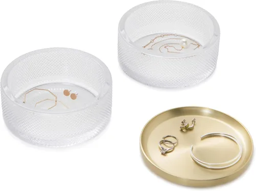 Miniatura 6 de Umbra Tesora - Joyero de dos niveles con tapa extraíble, organizador de joyas