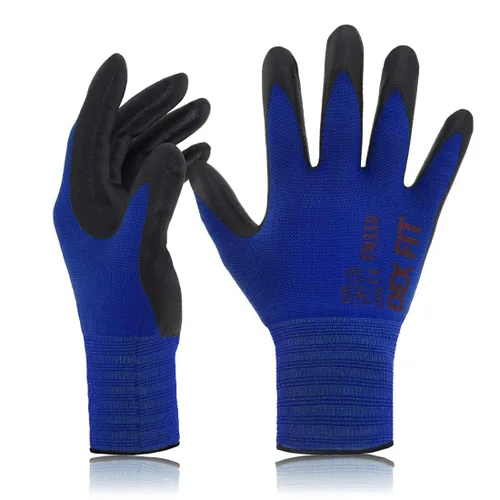Miniatura 23 de DEX FIT FN330 - Guantes de trabajo de nitrilo, ajuste elástico 3D, agarre potente, táctil inteligente, recubierto de espuma resistente, fino