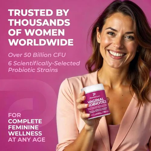 Miniatura 5 de Probiótico para mujer para la salud vaginal 50 mil millones de UFC con probióticos, prebióticos, postbióticos y arándanos para equilibrio del pH