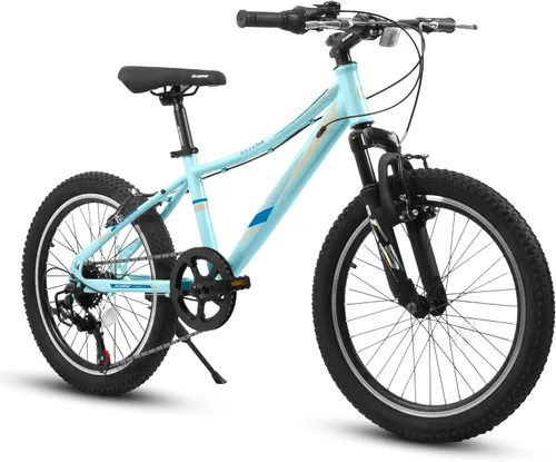 Miniatura 12 de Bicicleta de montaña para niños de 20 pulgadas, bicicleta de montaña para niños y niñas de 8 a 12 años, 7 velocidades para adolescentes, bicicletas