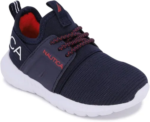 Nautica Tenis de moda con cordones para niños transpirables y atléticos para correr para niño y niña niño pequeñoniño
