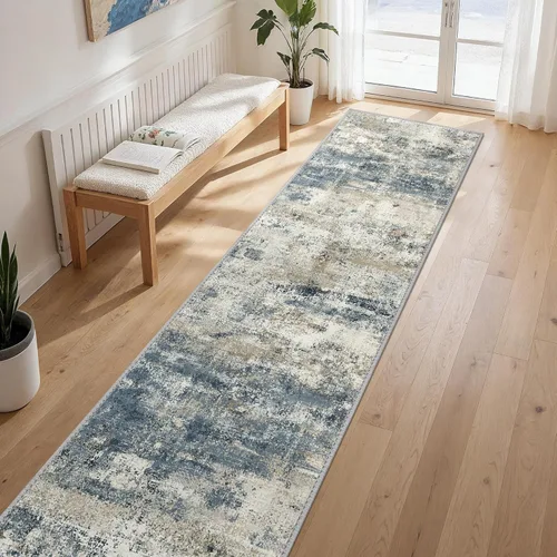 Miniatura 14 de GENIMO Alfombra antideslizante de 2 x 6 pies, lavable para pasillos de cocina, alfombras de cocina modernas abstractas, alfombra ligera de pelo bajo