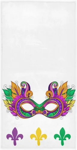 Naanle Beautiful Art - Toallas de mano decorativas para el hogar, diseño de Mardi Gras, para invitados, grandes, para baño, hotel, gimnasio y spa
