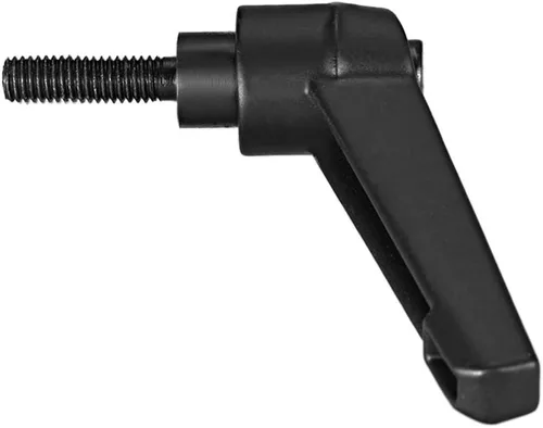 Miniatura 2 de uxcell Manija de palanca de sujeción ajustable M5 x 0.787 in óxido negro métrico acero al carbono macho roscado perillas de mano con botón