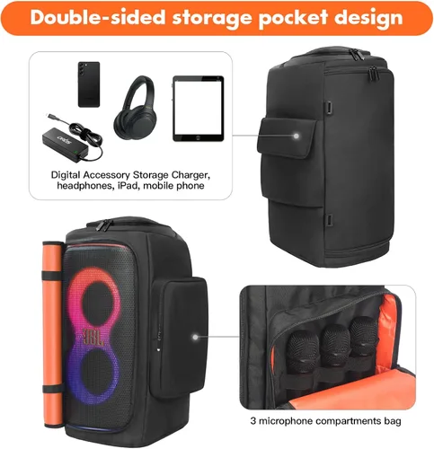 Miniatura 4 de Funda para altavoz compatible con JBL PartyBox 120/PartyBox 110, funda protectora a prueba de polvo con parte inferior abierta (sin velcro)