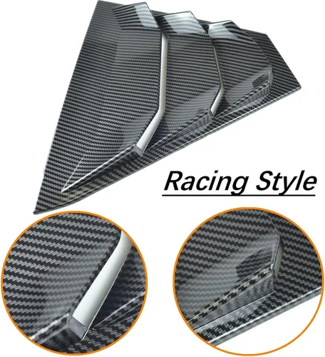 Miniatura 5 de Persianas para ventana lateral trasera Nissan Altima 2019-2024, estilo carreras, rejillas de ventilación de aire, 1 par (fibra de carbono)