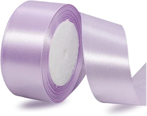 Miniatura 55 de Cinta de satén beige de 1 pulgada x 25 yardas, cinta de tela de color sólido para envoltura de regalos, manualidades, fabricación de lazos