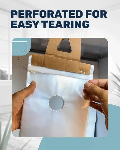 Miniatura 7 de TidyFriend Bolsas para colgar puertas de 6 x 12 pulgadas (paquete de 100), bolsas transparentes para colgar puertas que protegen volantes, folletos