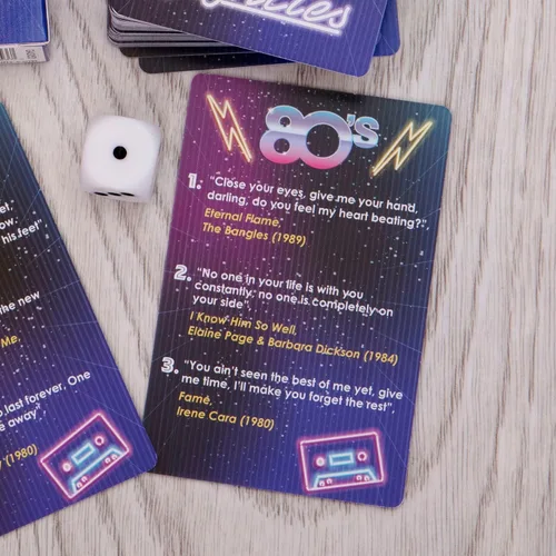 Miniatura 6 de Boxer Gifts Juegos de cartas musicales de los años ochenta para adultos y familias Letras de canciones Noche de juegos - Nombre de la canción