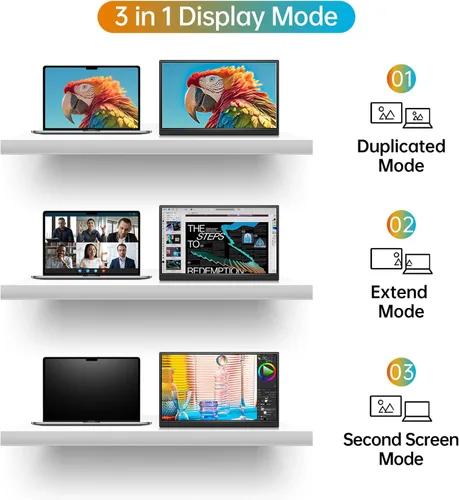 Miniatura 7 de Monitor portátil de 16.0 pulgadas FHD 1920 * 1200P USB C HDMI Ultradelgado IPS para viajes, pantalla con altavoces, HDR Plug&Play, monitor externo