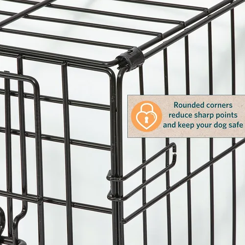 Miniatura 6 de MidWest Homes for Pets Jaula para perros de etapas intermedias de vida con puerta única de 36 pulgadas plegable, seguridad mejorada, incluye bandeja