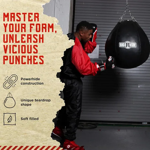 Miniatura 4 de Ringside Body Snatcher - Bolsa pesada, relleno suave, saco de boxeo de cuero sintético para boxeo, artes marciales mixtas, Muay Thai y más, incluye