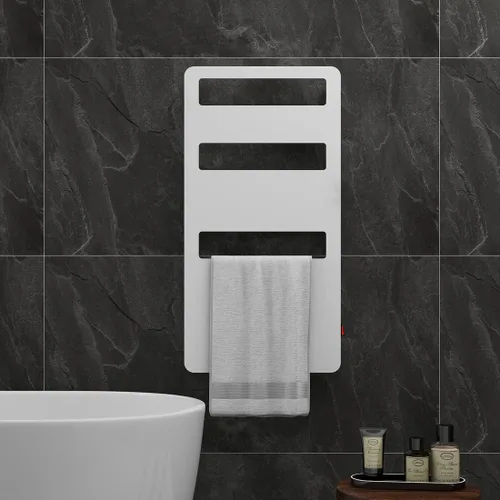 Miniatura 9 de Toallero térmico para baño, calentador de toallas con temporizador montado en la pared, calentador de toallas eléctrico, calentador de toallas