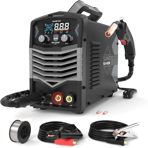 Miniatura 8 de Sunstac Cortador de plasma 5 en 1 y soldador combinado, CUT/TIG/MIG/Flux MIG/MMA, cortador de plasma 50A, TIG y MIG de 200 A, soldador STICK de 180