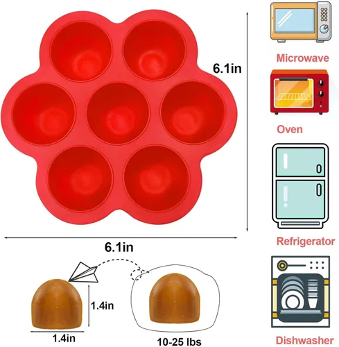 Miniatura 2 de Vodolo Molde de golosinas para perros congelados, pequeño con tapa, moldes de silicona para congelar, golosinas de repuesto para congelar