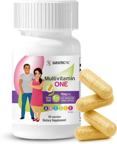 Miniatura 14 de BariatricPal Multivitamínico UNO 1 por día! Cápsula multivitamínica bariátrica con 18 mg de hierro Cápsula fácil de tragar Vitamina