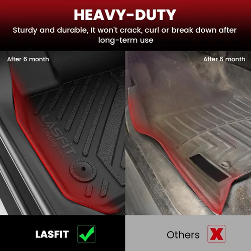 Miniatura 5 de LASFIT Alfombrillas de piso para Toyota Tacoma 2008-2011 Cabina de Acceso Transmisión Automática, Forro de Piso de Ajuste Personalizado para Todo