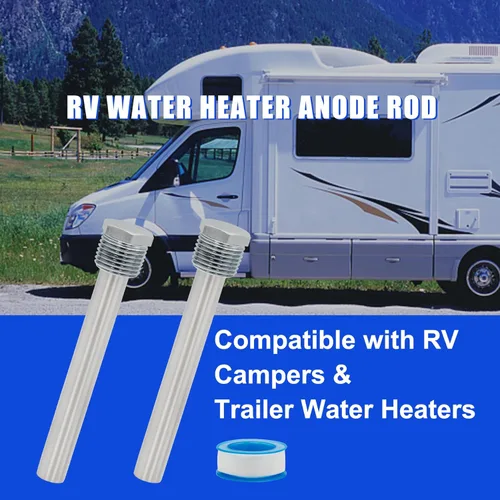 Miniatura 6 de Varilla de ánodo para calentador de agua para autocaravana, 1/2 NPT de 1/2 pulgada, para calentador de agua de caravana, Atwood Dometic 11553, se