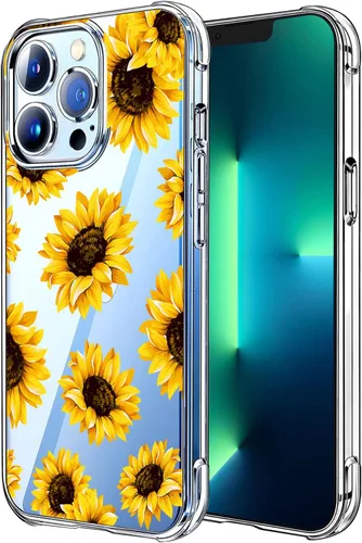 Miniatura 63 de Funda transparente de girasol compatible con iPhone SE 2022 SE 2020 7 8, funda trasera floral para niñas y mujeres, funda protectora transparente