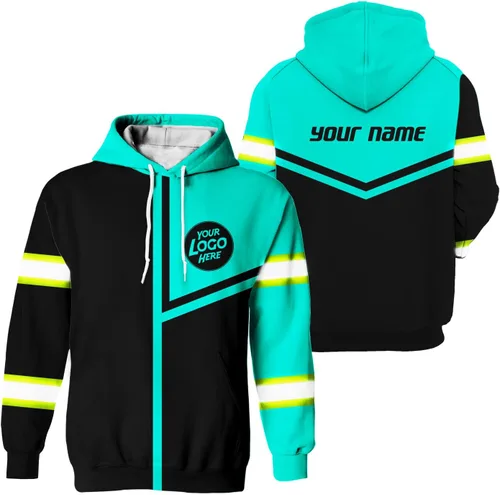 Miniatura 9 de Empresa, Equipo Uniforme Camisa de Alta Visibilidad para Hombres Camisa de Seguridad Logotipo Personalizado Nombre con Cintas Reflectantes AMZ02