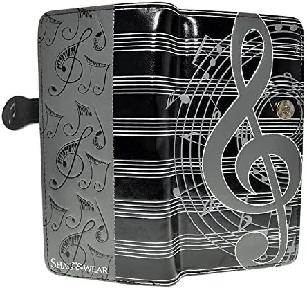 Miniatura 2 de Shag Wear Billetera grande para mujer de piel vegana sintética de 7 pulgadas, Gris, Moderno