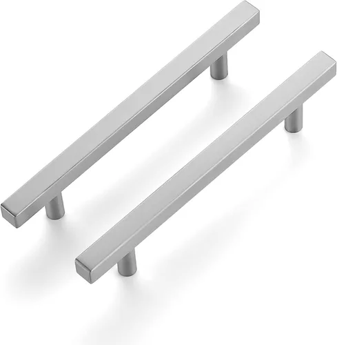 Miniatura 10 de Ravinte Paquete de 1 tirador cuadrado de 7.38 pulgadas de acero inoxidable negro mate para cajones de cocina, manijas de gabinete de 7-3/8 pulgadas