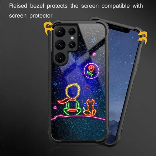 Miniatura 635 de CARLOCA Funda compatible con Samsung Galaxy S22 Ultra, diseño gráfico de Star Howling Wolfs Samsung Galaxy S22 Ultra, diseño gráfico, a prueba