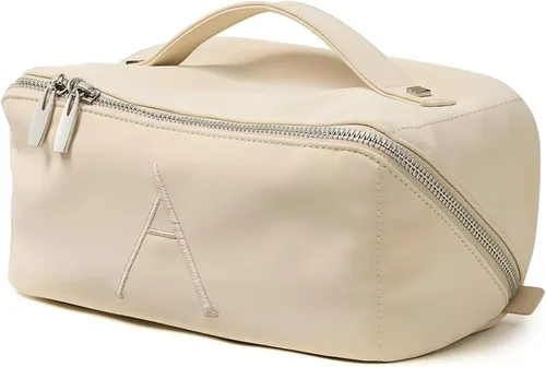 Miniatura 51 de EACHY Bolsa de Maquillaje de Viaje, Bolsas de Cosméticos de Gran Capacidad para Mujeres, Bolsa Portátil Impermeable que se Abre Plana, Bolsa de Aseo