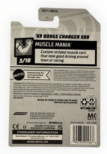 Miniatura 2 de Hot Wheels Dodge Charger 500 '69