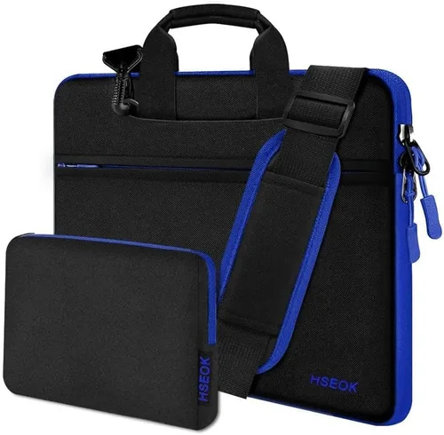 Miniatura 21 de Hseok Bolsa de hombro delgada para laptop de 13-14 pulgadas Bolso de mano con funda pequeña compatible con MacBook Pro de 14 pulgadas M4/M3/M2/M1