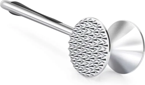 Martillo ablandador de carne Aliglow, herramienta de mazo y machacador para la cocina, ablandador de doble cara de uso intensivo con mango de agarre