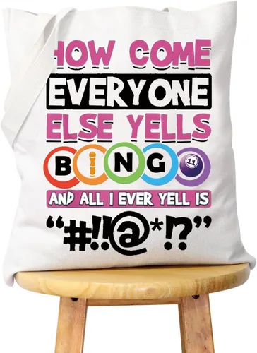 Miniatura 8 de WCGXKO Bolso divertido del regalo del jugador del bingo del amante del juego de la bolsa de la cremallera del, CÓMO LLEG, Cremallera