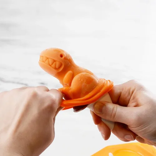 Miniatura 2 de Tovolo - Moldes para paletas heladas, motivo yeti, Dino, Blanco