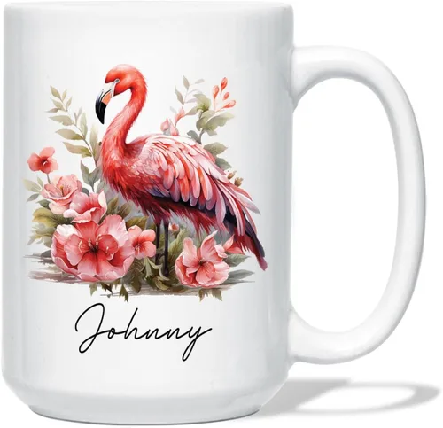 Miniatura 26 de Taza de café de oso – Regalo personalizado para amantes, taza de té de animales salvajes con flores, regalo de cerámica personalizado para amantes