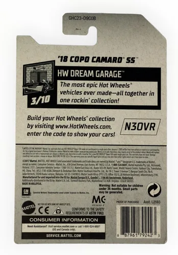 Miniatura 2 de Hot Wheels 2020 Hw Dream Garage '18 Copo Camaro SS, 20/250 Plata