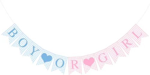 Miniatura 13 de Hahafelt 1 pieza de pancarta azul de gingham para bebé niño para decoraciones de fiesta Azul preencordada Baby shower, es un niño, pancarta de papel