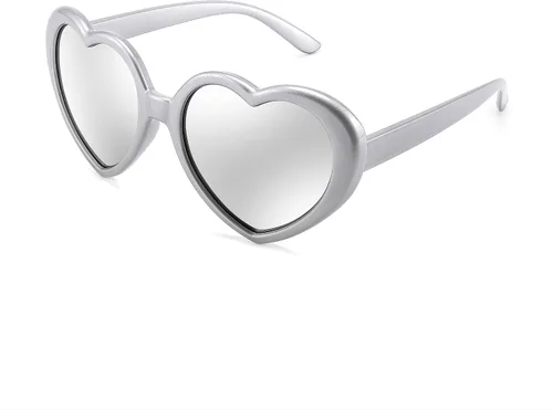 FEISEDY Lentes de sol polarizados en forma de corazón, de gran tamaño, vintage, a la moda, para mujer, UV400 B2337