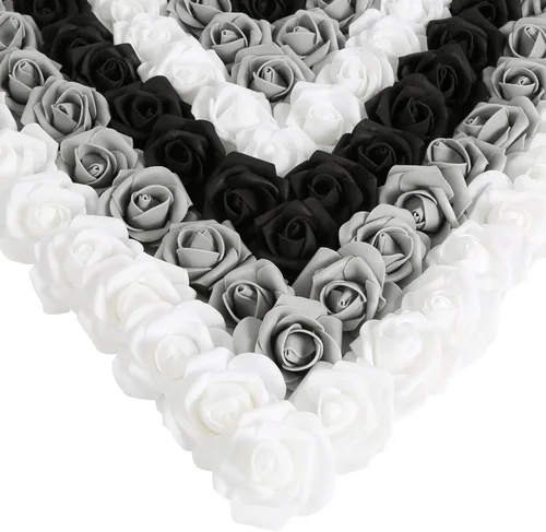 Miniatura 32 de Rosas artificiales, 200 piezas de cabezas de flores de rosas artificiales para manualidades, rosas de espuma de 1.97 pulgadas, cabezas de rosas Rosa