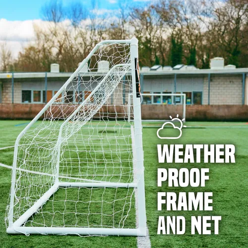 Miniatura 8 de Football Flick Ultimate All Weather uPVC portería de fútbol con postes de 2.756 in de grosor tratados con rayos UV, sistema de bloqueo integrado