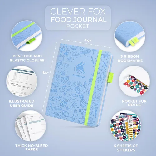 Miniatura 2 de Clever Fox Diario de Alimentos de Bolsillo - Diario Diario de Alimentos, Planificador de Comidas para Rastrear Calorías y Nutrientes, Cuaderno