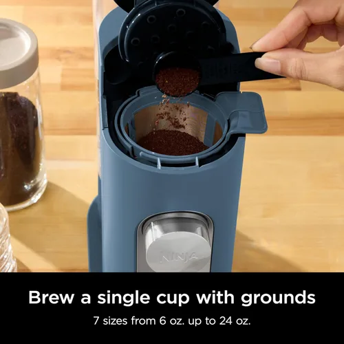 Miniatura 3 de Ninja Pods & Grounds - Cafetera de una sola porción, compatible con cápsulas K-Cup, depósito de 56 onzas, tamaños de preparación de taza de 6 onzas