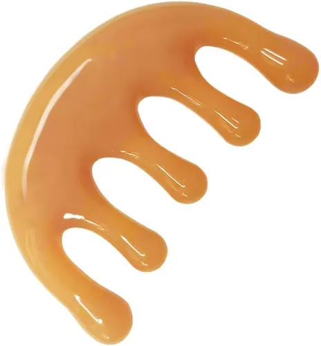 GSHOW Masajeador de cabeza de resina para cuero cabelludo de mano con dientes anchos Gua Sha, peine relajante herramienta de masaje para masaje de