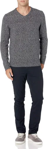 Miniatura 6 de Tienda Essentials Suéter de manga larga con cuello en V suave para hombre