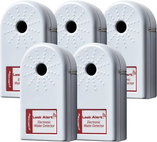 Miniatura 16 de Zircon - Detector de fugas de agua electrónico con alarma y sensor de inundación con alarma de 90dB de audio y alarmas duales de fuga, 1 paquete